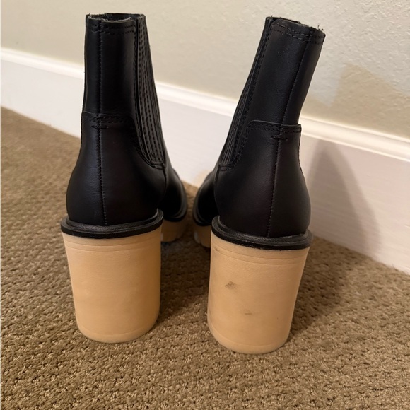 Black Leather Ankle Boots - Picture 3 of 5